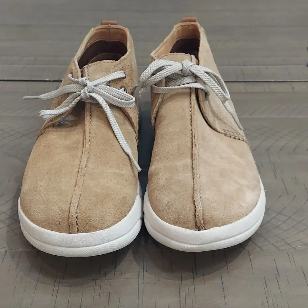 Clarks Driftway Seam Dark Sand Suede Chukka Boot Sz 10.5M